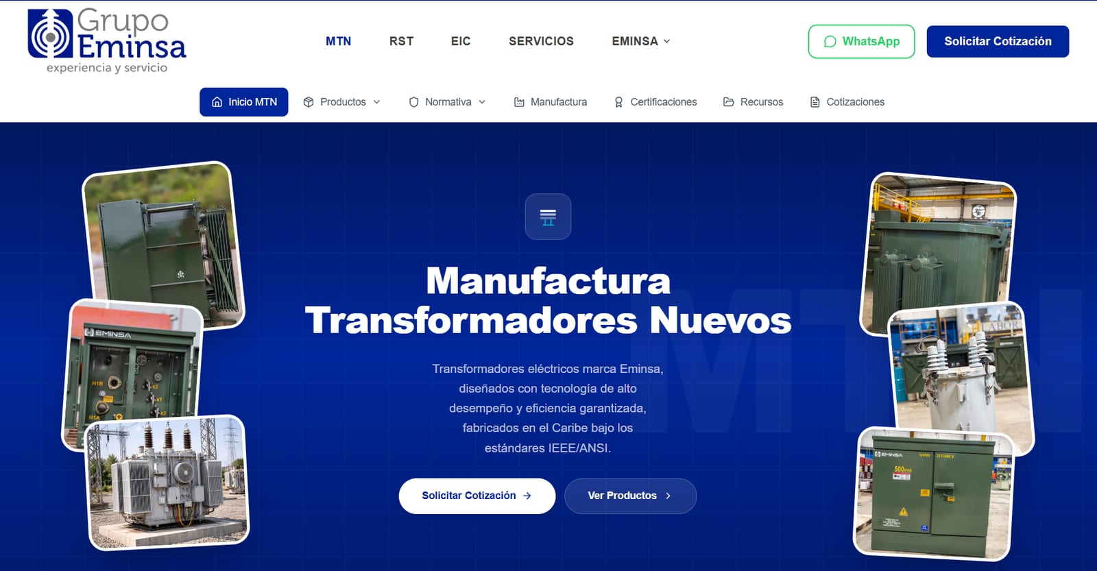 División MTN: manufactura de transformadores nuevos bajo estándares IEEE/ANSI